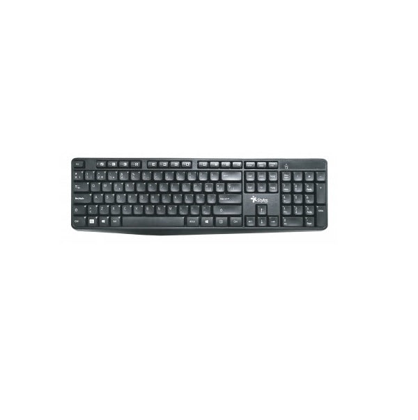 Teclado Stylos Inalámbrico 105 Teclas, USB Nano, Español, Ergonómico, Silencioso, Compacto
