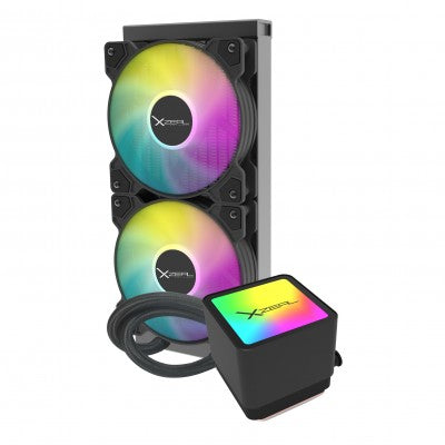 Enfriamiento Líquido Xzeal ARGB 2 Ventiladores 12cm 500-2000 RPM, Sistema de Refrigeración