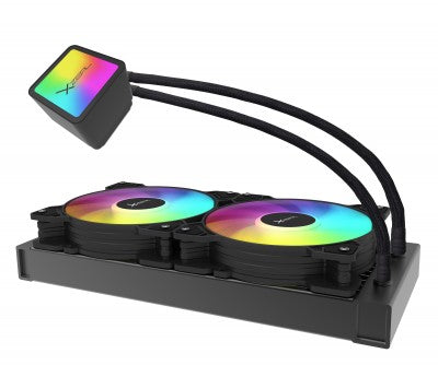 Enfriamiento Líquido Xzeal ARGB 2 Ventiladores 12cm 500-2000 RPM, Sistema de Refrigeración