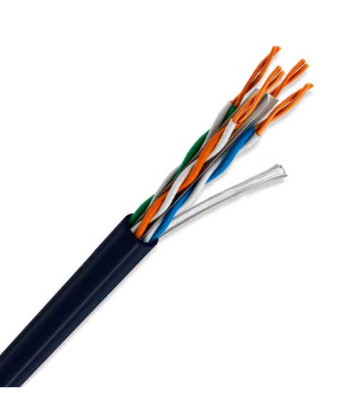 Cable UTP Cat6 Exterior R.Gel 4P Cal 23 Neg 305m, Resistente a la Intemperie