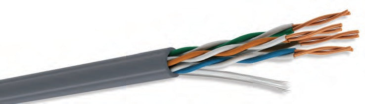 Cable UTP Cat5e Condumex Bravotwist 4P 24 AWG Gris 305M, CCA, 100MHz