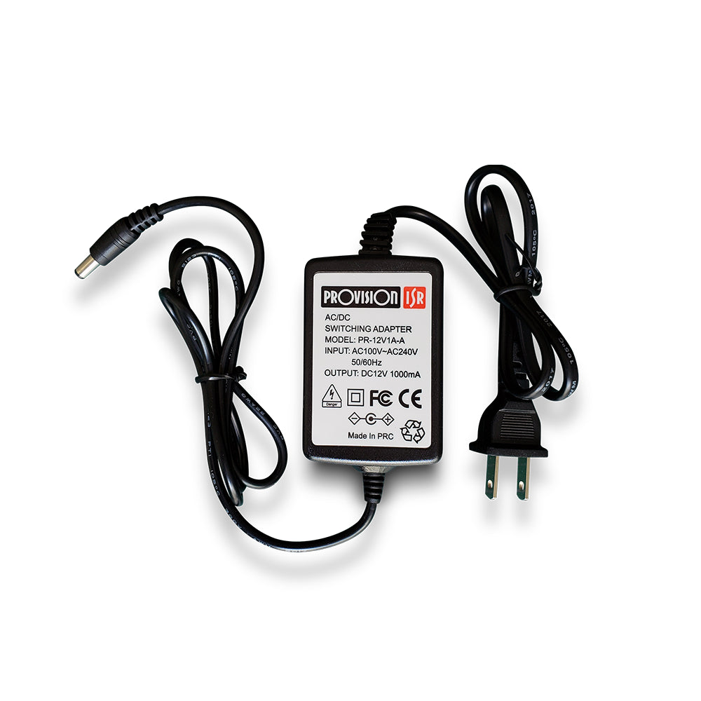 Fuente de Poder 12V 1A con Conector DC 5.5x2.1mm, para Cámaras de Seguridad y Dispositivos Electrónicos