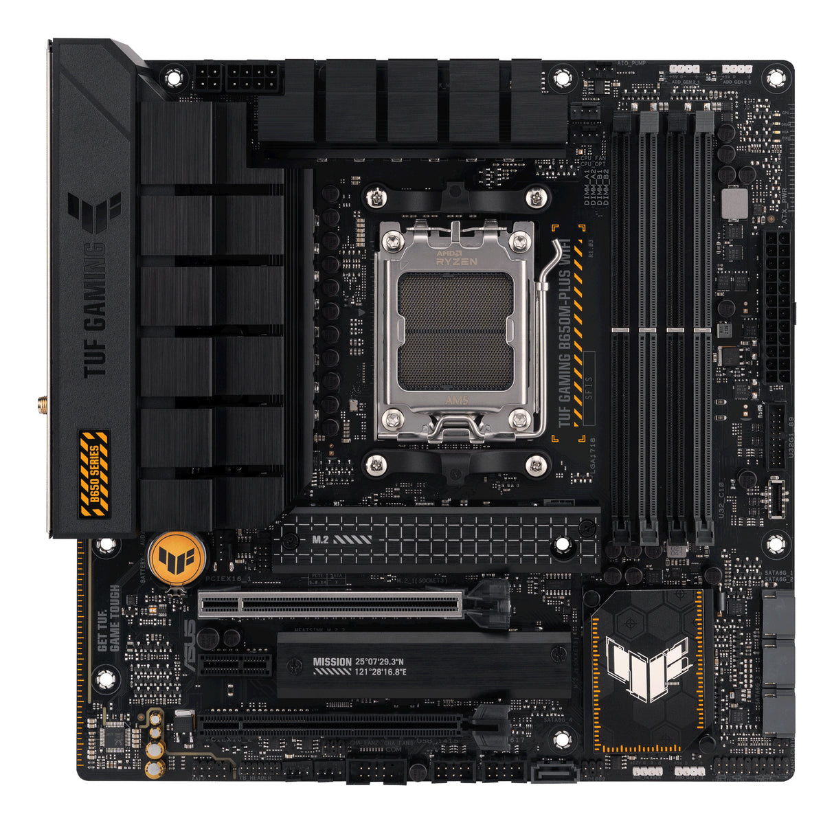 ASUS TUF GAMING B650M-PLUS WIFI AMD B650 Enchufe AM5 Micro ATX, DDR5-SDRAM, 128 GB, DIMM