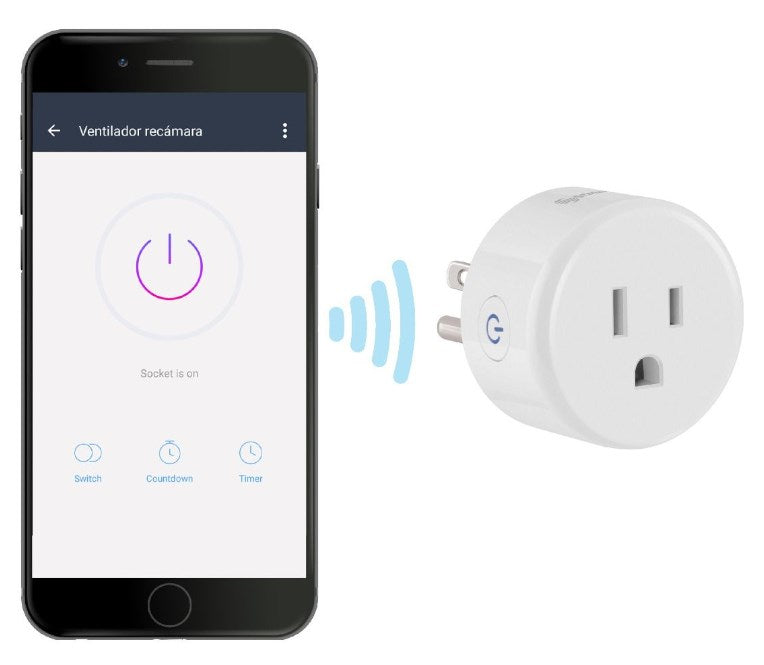 Steren SHOME-100 enchufe inteligente 1000 W Blanco, Interior, Android, iOS