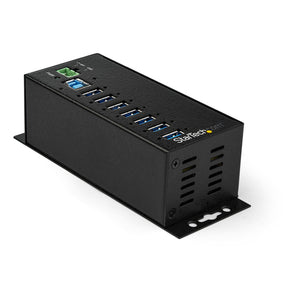 StarTech.com Hub Concentrador Ladrón USB de 7 Puertos con Adaptador de Corriente - con Protección ESD 350W - Hub Industr