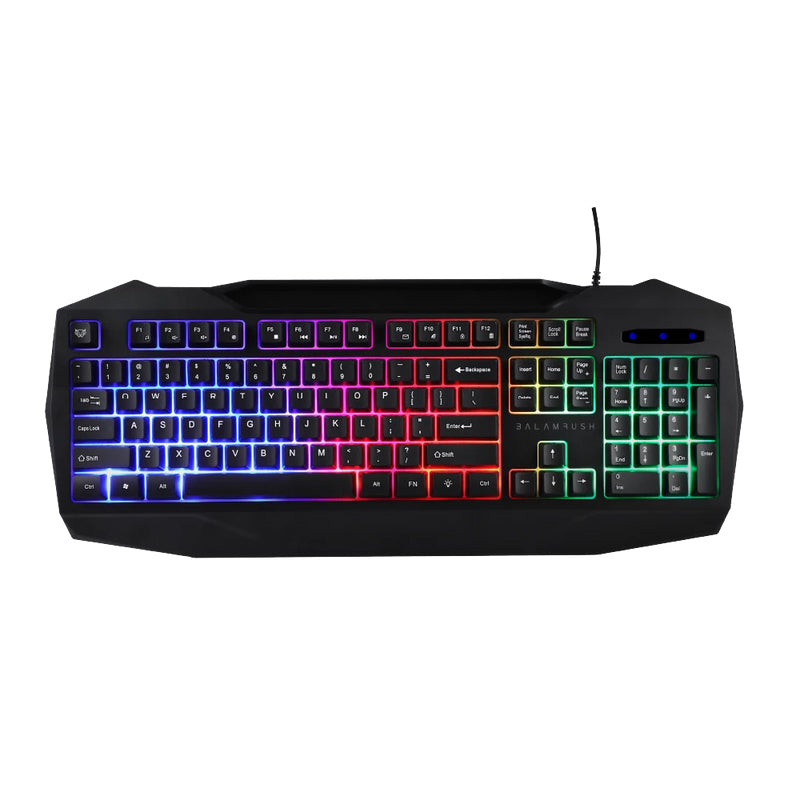 Balam Rush Squad Master KTM333 teclado Ratón incluido Juego USB Español Negro, Alámbrico, Interruptor de membrana, LED R