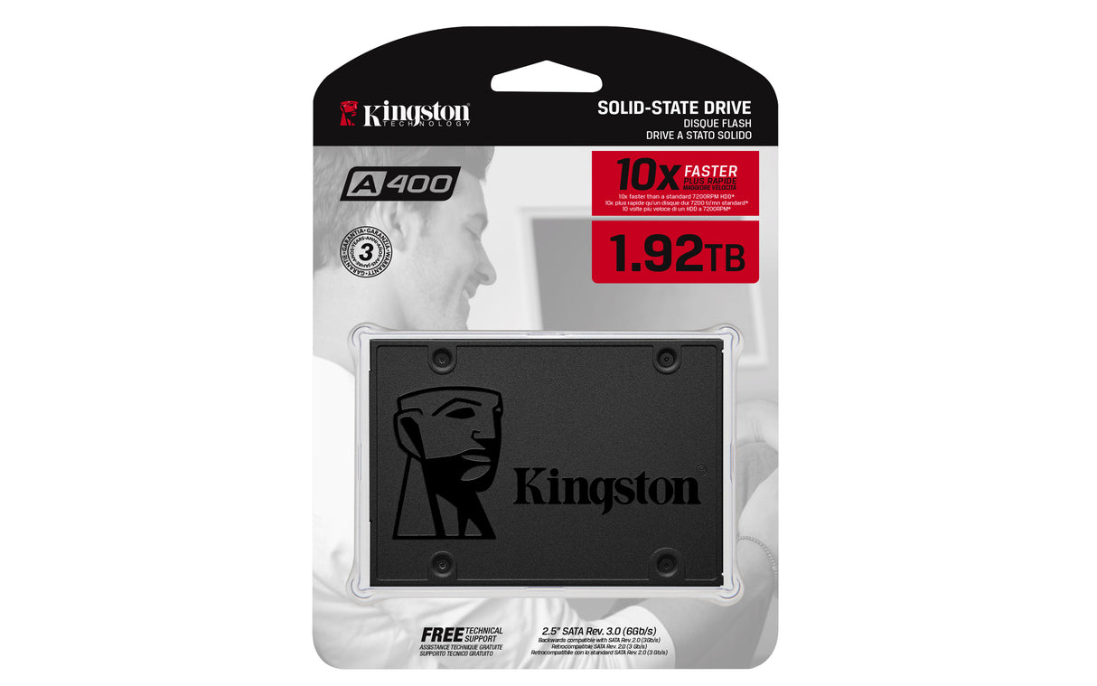 Kingston Technology A400 unidades internas de estado sólido 1,92 GB 2.5" Serial ATA III TLC