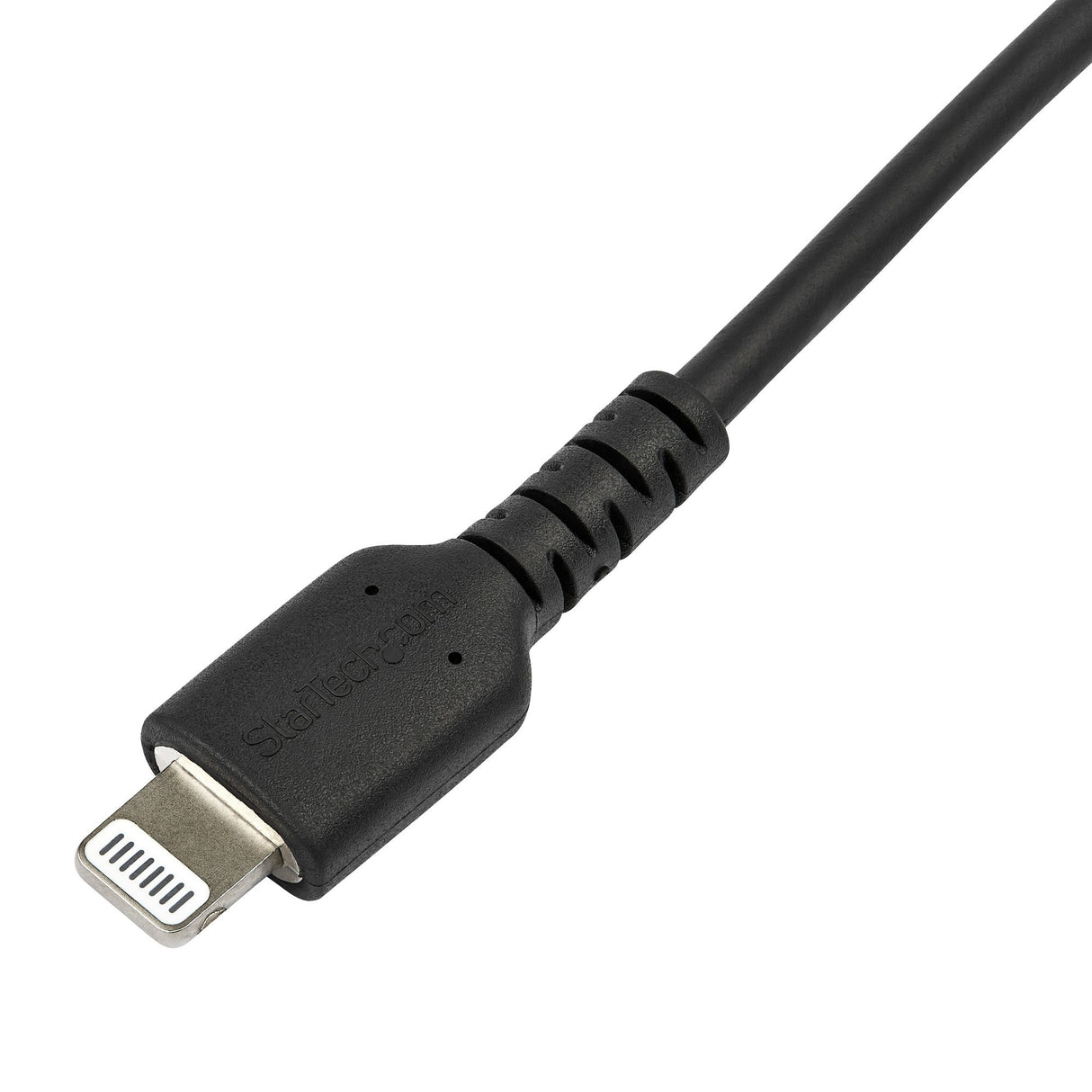 StarTech.com Cable Resistente USB-C a Lightning de 2 m Negro - Cable de Sincronización y Carga USB Tipo C a Lightning con Fibra de Aramida Resistente - Certificado MFi de Apple - para iPad/iPhone 12 Cable Negro 2 m USB A Lightning