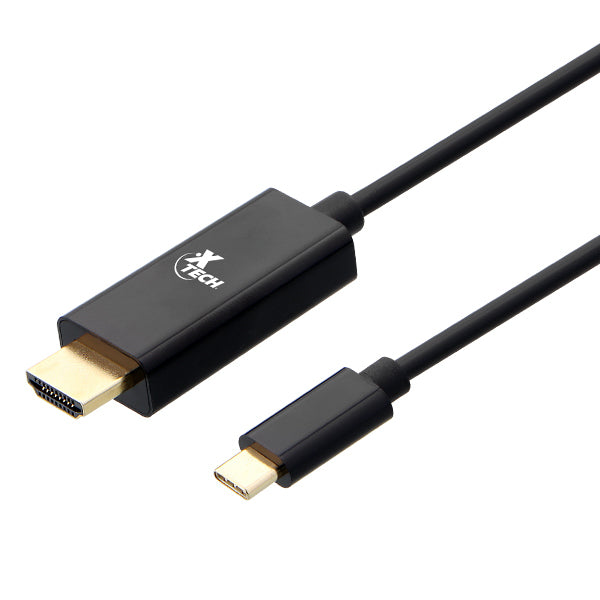 Xtech XTC-545 adaptador de cable de vídeo 1.8 m USB Tipo C HDMI Negro, Macho, Macho, Derecho