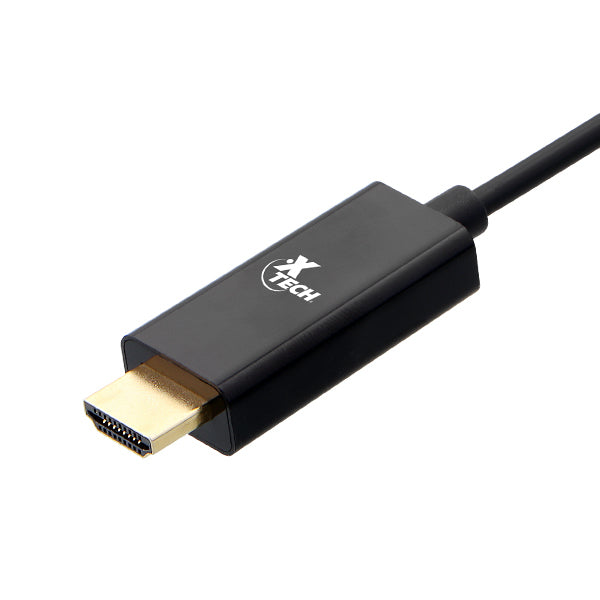 Xtech XTC-545 adaptador de cable de vídeo 1.8 m USB Tipo C HDMI Negro, Macho, Macho, Derecho