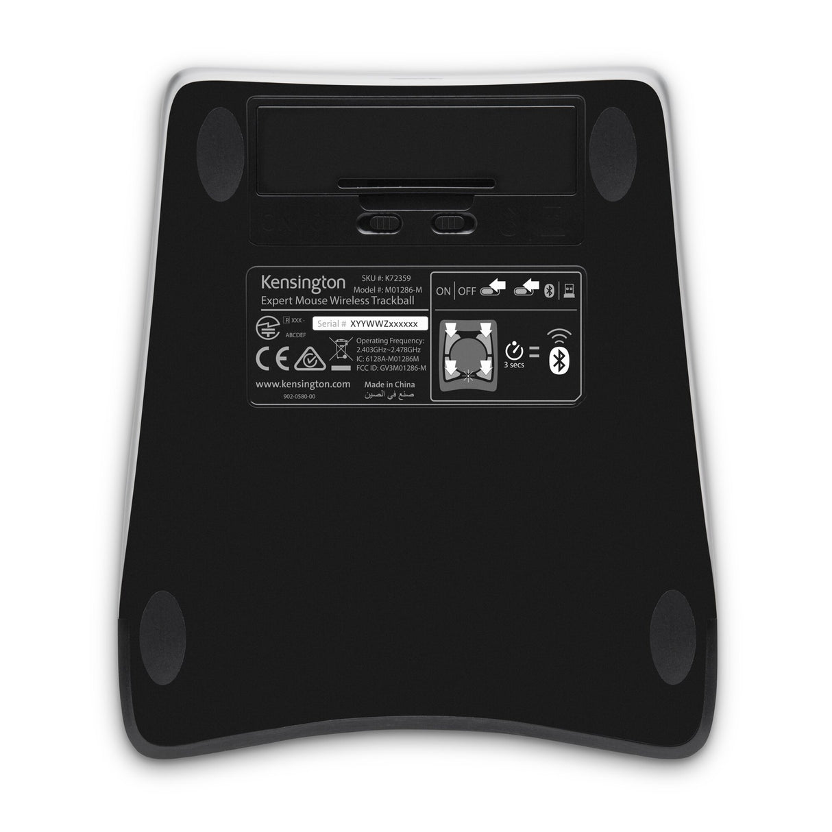 Kensington Expert Mouse Trackball inalámbrico Ratón Inalámbrico RF Wireless + Bluetooth Óptico 400 DPI