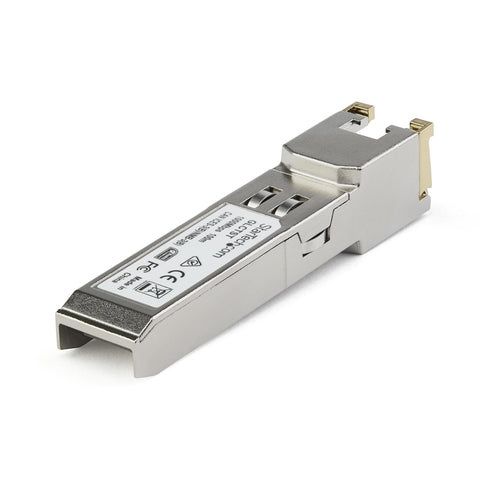 StarTech.com Módulo Transceptor SFP Compatible con el Modelo SFP-1GE-FE-E-T de Juniper - 1000BASE-T - SFP a RJ45 Cat6 /