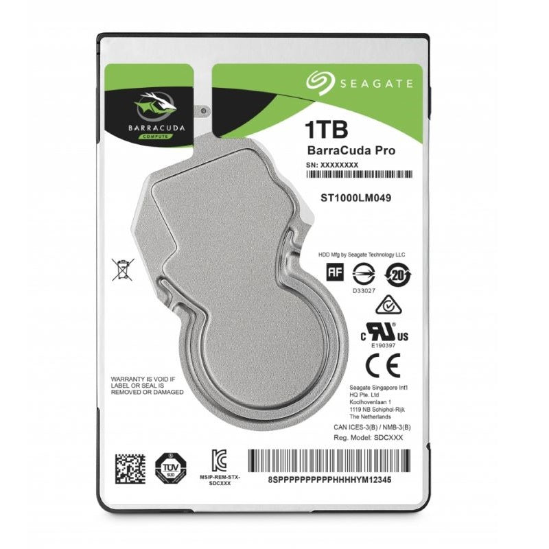 DISCO DURO INTERNO SEAGATE 1TB 2.5" ST1000LM049 7200RPM SATA 6Gb/s 128MB CACHE BARRACUDA PRO