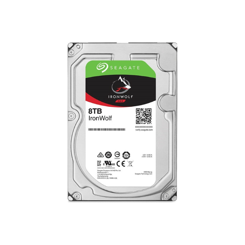 DISCO DURO INTERNO SEAGATE 8TB 3.5 ST8000VN004 256MB 7200RPM IRONWOLF, SATA 6Gb/s, 3 años de garantía