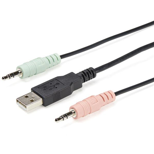 StarTech.com Switch Conmutador KVM de 2 Puertos DisplayPort 4K60Hz con Cables Incorporados Interruptores KVM 1 USB 4K Ul