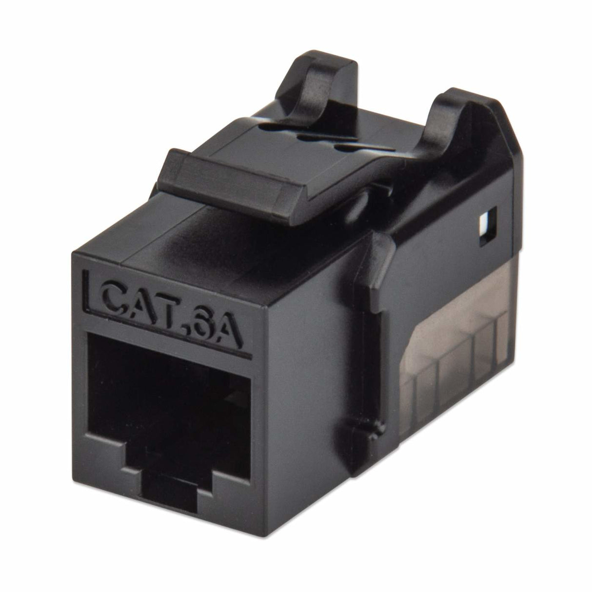 Intellinet Jack Keystone Cat6a FastPunch módulos de conectores de red Plano Negro IDC RJ-45