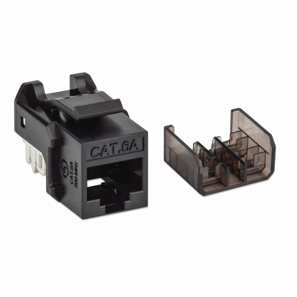 Intellinet Jack Keystone Cat6a FastPunch módulos de conectores de red Plano Negro IDC RJ-45