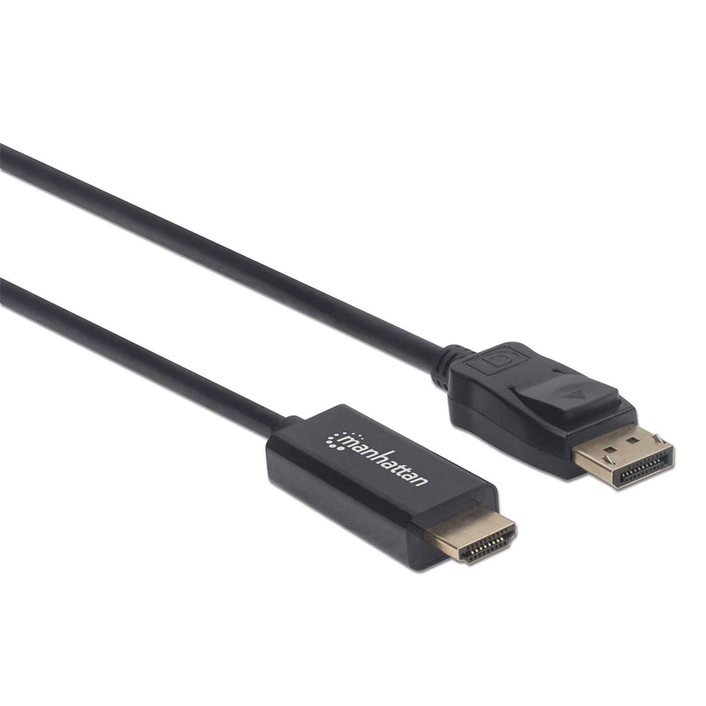 Cable DisplayPort Manhattan M a HDMI M 4K 1.8m 153201, 18 Gbps, 60Hz, Conectores Dorados