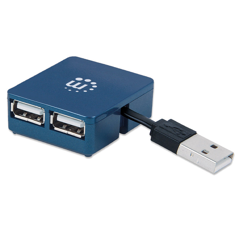 Concentrador Manhattan USB V2.0 4 Puertos Micro, 480 Mbps, Compacto