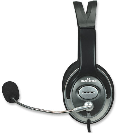 Diadema Manhattan con Micrófono V3, Tamaño Mediano, Material Plástico, 175555