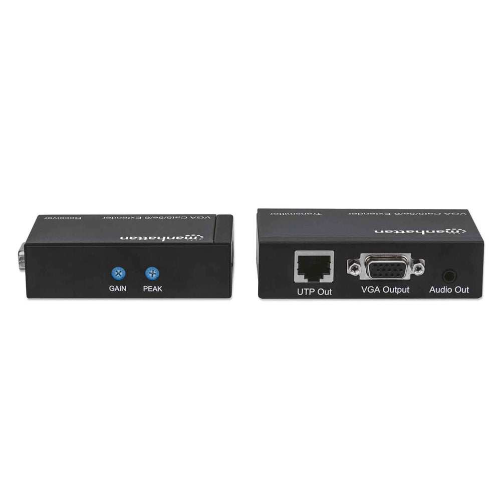 Extensor de Video Manhattan SVGA con Audio hasta 300m, 177344, 1080p, RJ45
