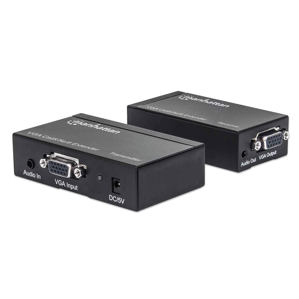 Extensor de Video Manhattan SVGA con Audio hasta 300m, 177344, 1080p, RJ45