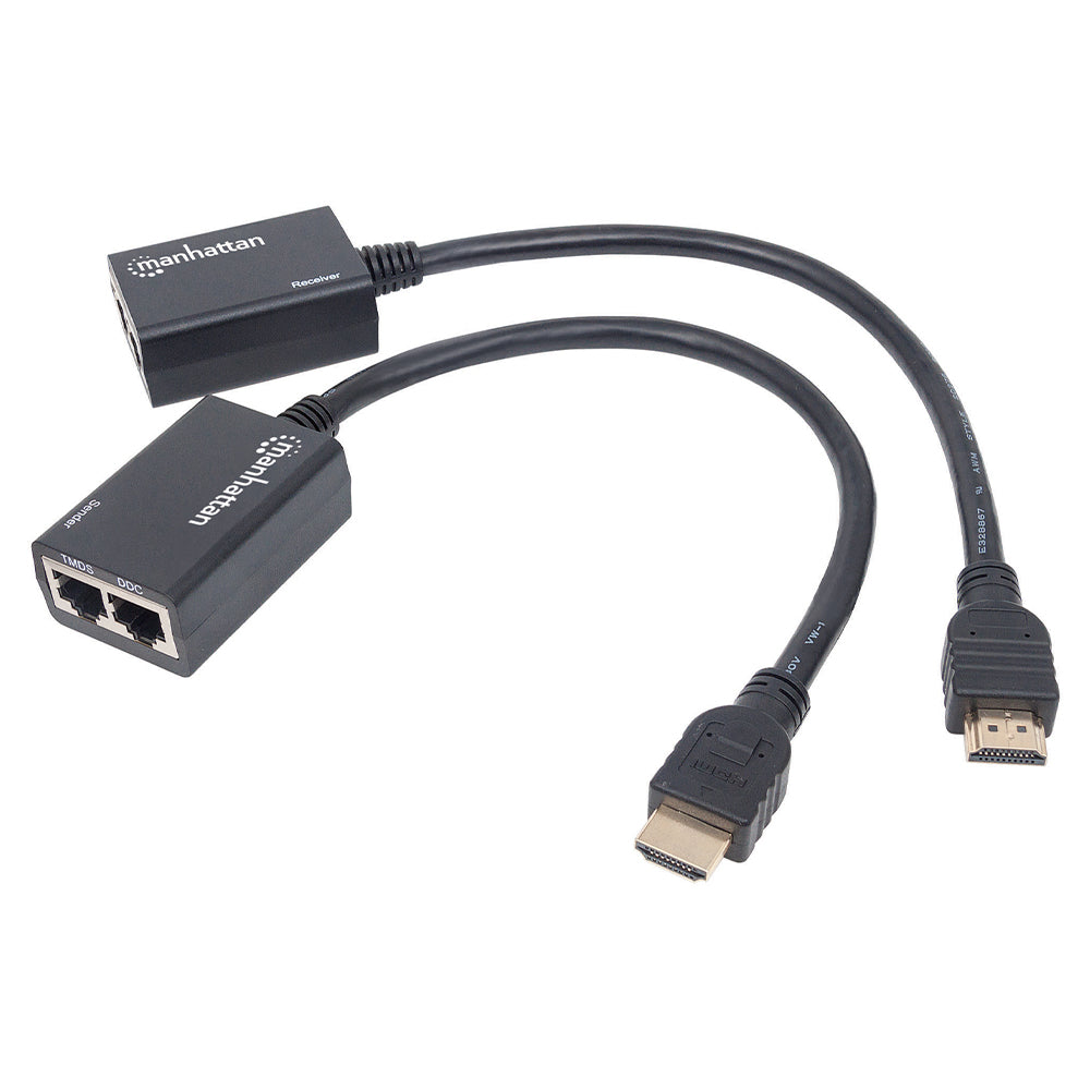 Extensor de Video HDMI Manhattan, 30m vía CAT 5/6, 207386, 1080p HD