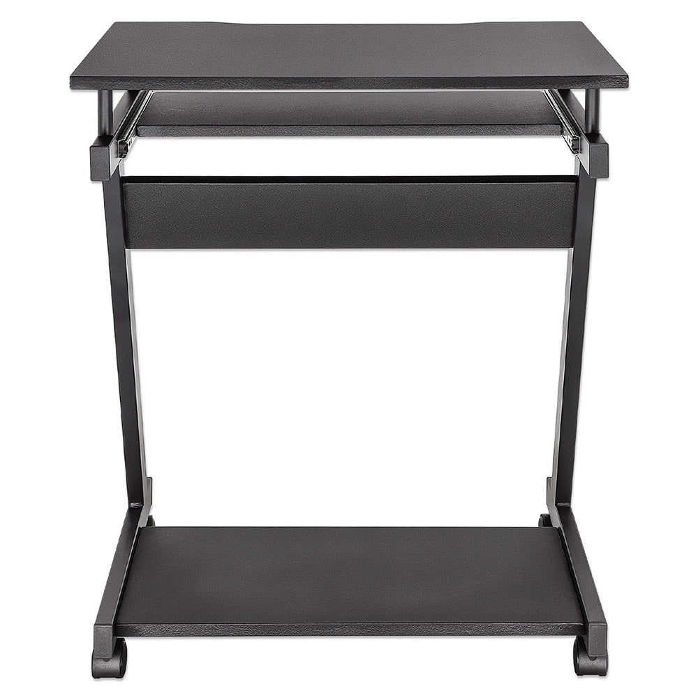 Escritorio Manhattan Compacto con Bandeja Deslizable para Teclado, Negro, 207690, 80x50x70cm