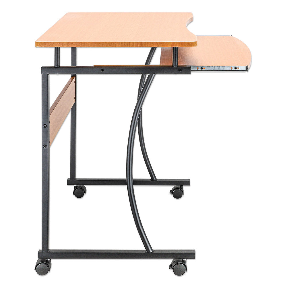 Escritorio Manhattan Compacto con Bandeja Deslizable para Teclado Café, 207812, 80x60cm, 2 Cajones