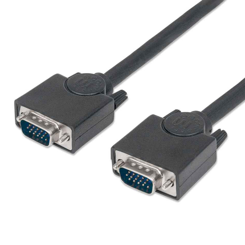 Cable Monitor SVGA Manhattan 8MM HD15M-M 20.0M 335607, Blindado, 20 Metros, Conector Macho-Macho