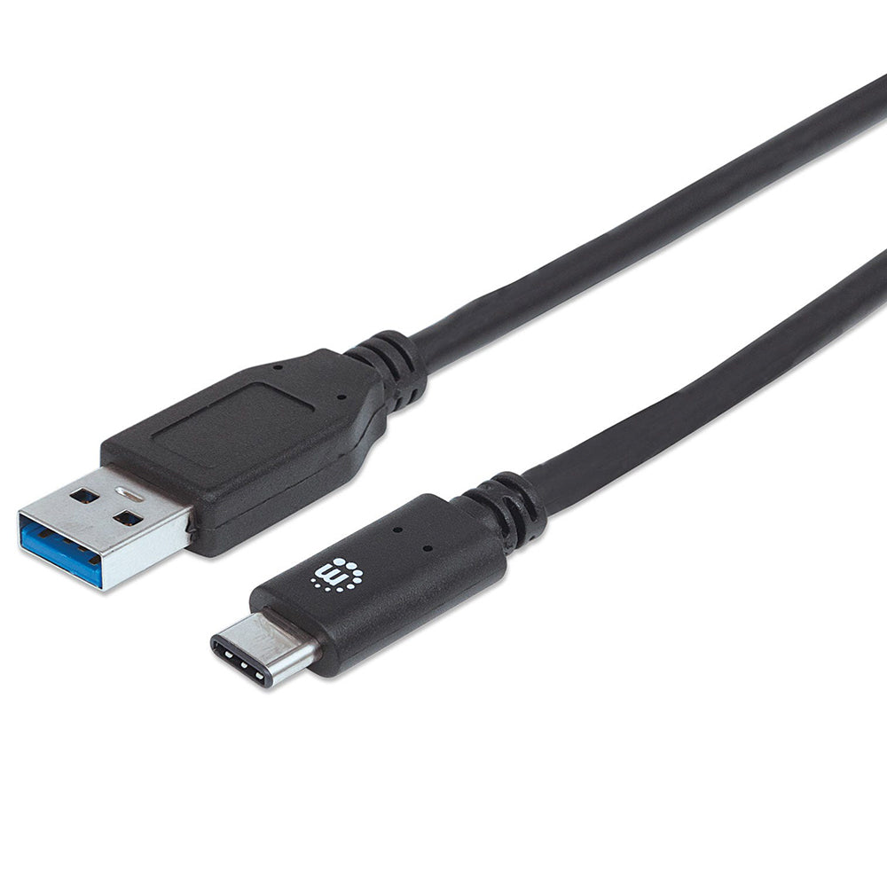 Cable USB MANHATTAN Macho-Tipo C Macho 1.0m V3.1 353373, Transferencia 10Gbps