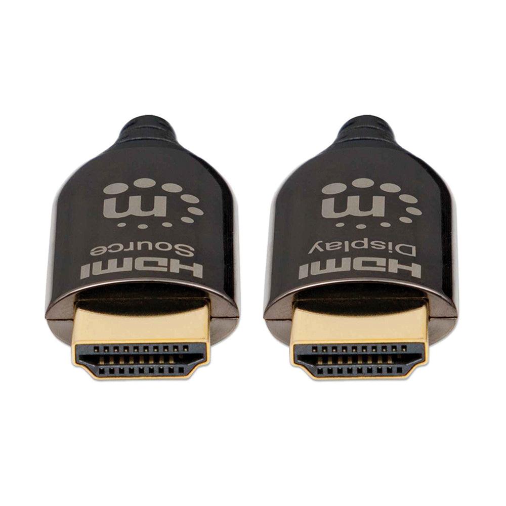 Cable HDMI Óptico Activo Plenum M-M 50m Negro Manhattan 355445, 18Gbps, 4K, 24AWG