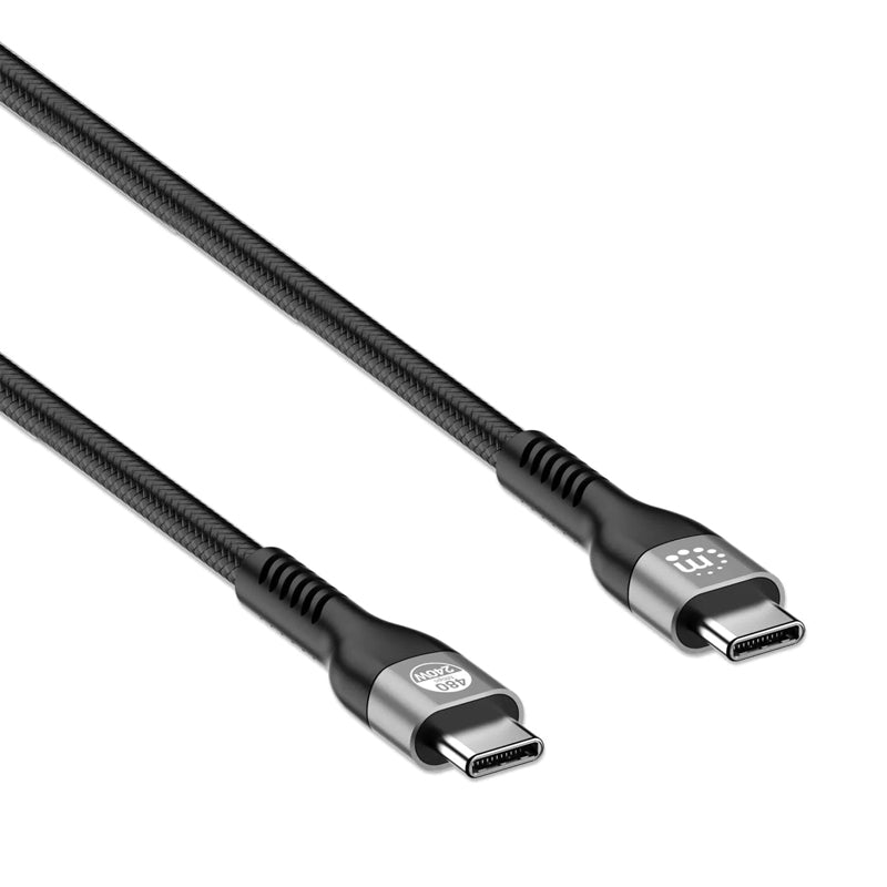Cable USB-C Manhattan V2.0, 2.0m 480Mbps, 240W, Tipo C - NE 356367