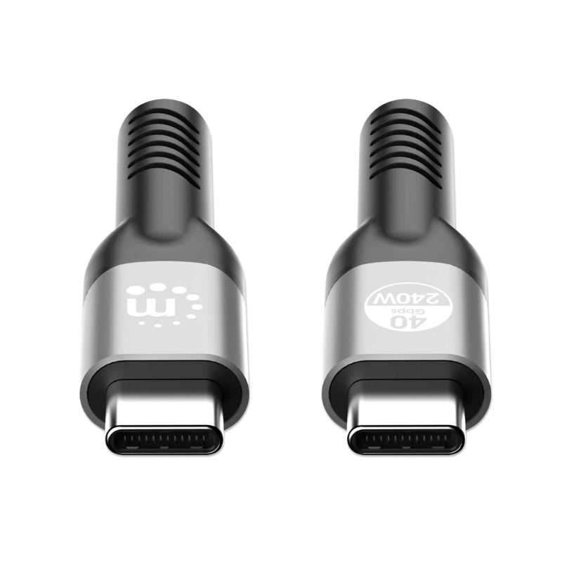 Cable Manhattan USB-C V4 Thunderbolt4 C-C 1.0M 8K 240W, Alta Velocidad y Potencia
