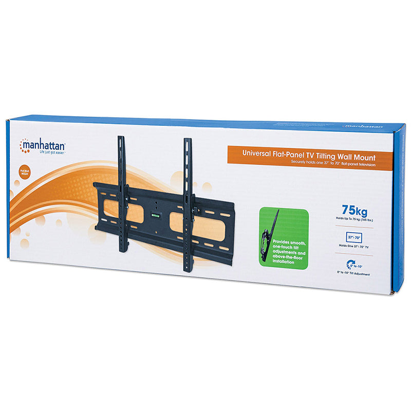 Soporte TV Manhattan Pared 75KG, 37-70 Pulgadas, Modelo 424752, Negro