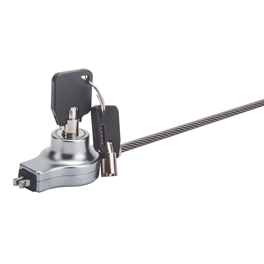 CANDADO MANHATTAN LAPTOP WEDGE N17 LLAVE 2MTS NEGRO 440295, 2 METROS, SEGURIDAD AVANZADA, COMPATIBLE CON LAPTOPS