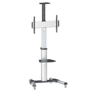 Soporte TV Manhattan Tipo Carro 50KG, 37 a 70 Pulgadas, 90 Grados, Negro