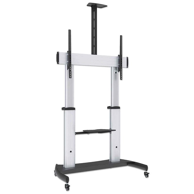 Soporte Manhattan TV Tipo Carro 100kg, Aluminio 60A100, Repisa 461672, Ajustable