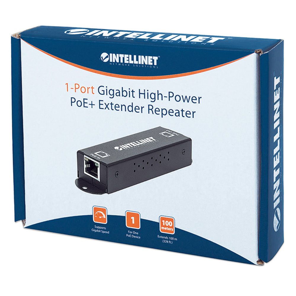 Extensor PoE Gigabit Intellinet 30W, 100m Alcance, Repetidor Ethernet