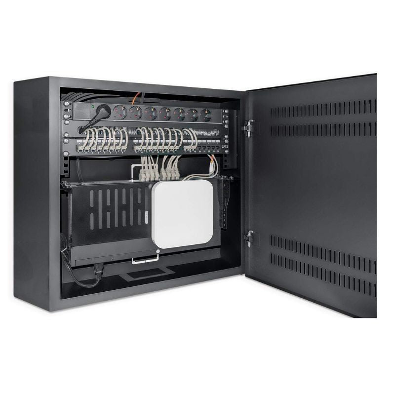 Gabinete Mural 19" 4U Horizontal 2U Vertical Intellinet 713689, Montaje en Pared, 6 Puertos RJ45, 2 Puertos USB