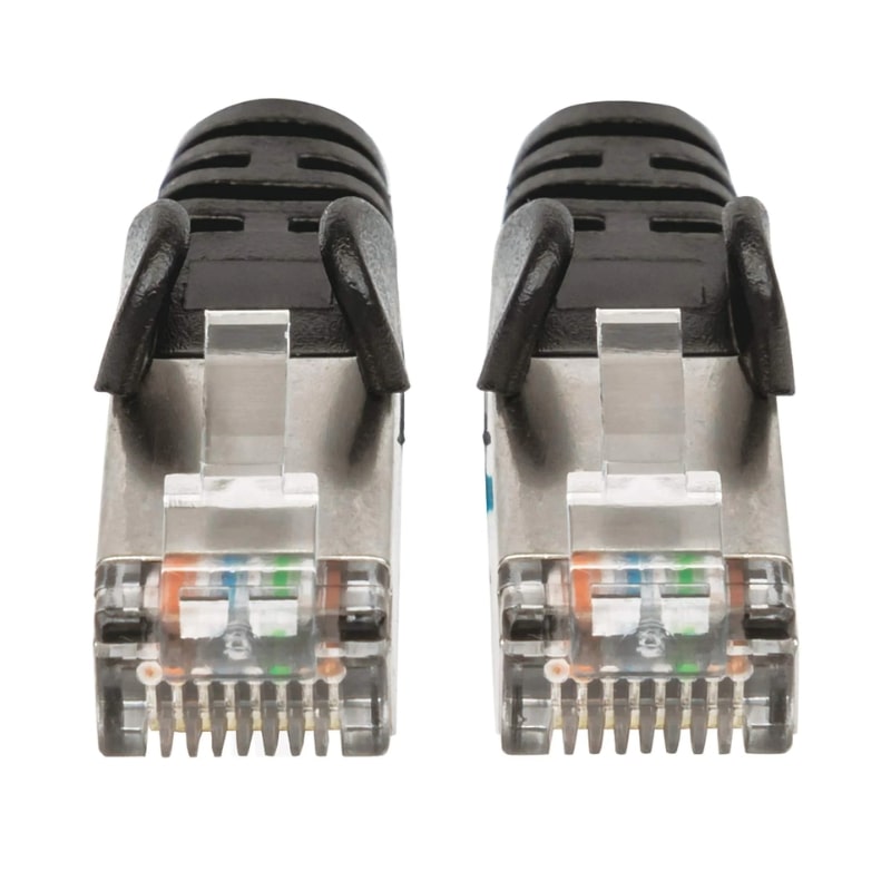 Cable Patch Intellinet Cat 6a, 2.1 m (7.0 ft), S/FTP Negro, 10 Gbps, Blindaje completo