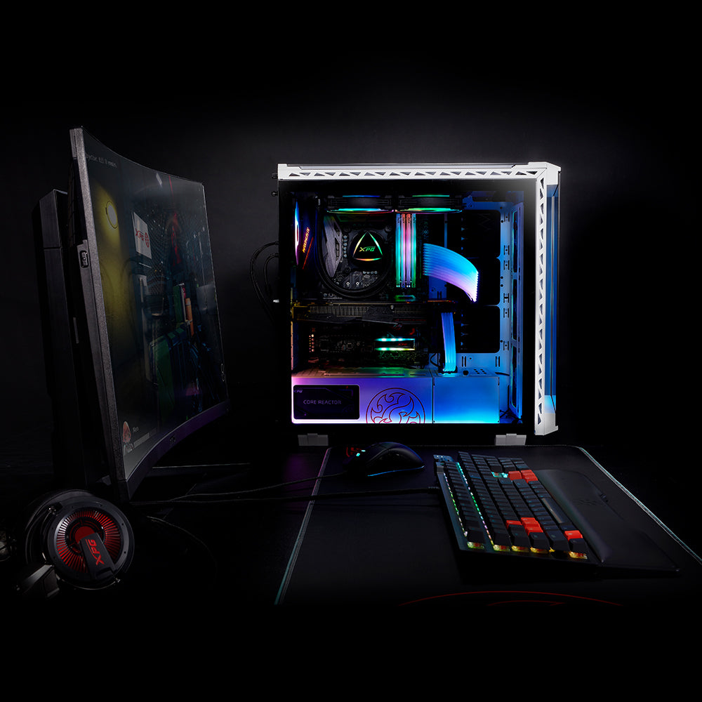 XPG BATTLECRUSIER carcasas ordenador Metal, Vidrio templado Midi Tower PC Negro