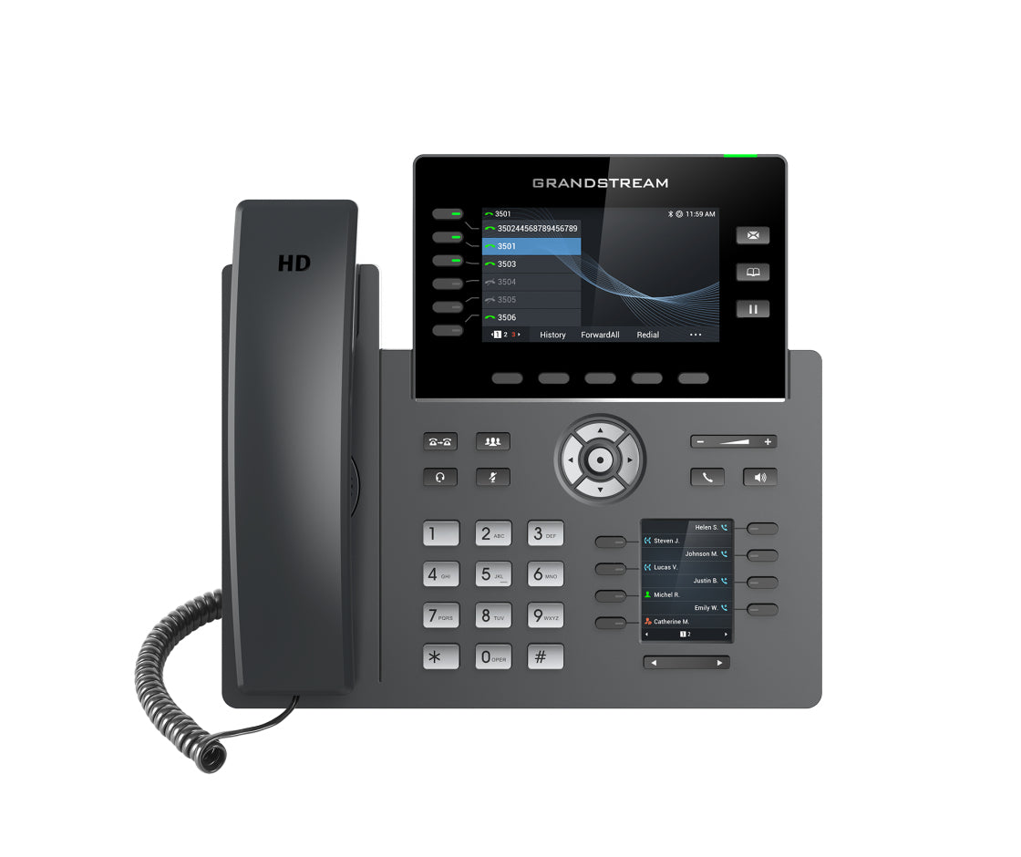 Grandstream Networks GRP2616 teléfono IP Negro 6 líneas TFT Wifi, Terminal con conexión por cable, En banda, Fuera de ba