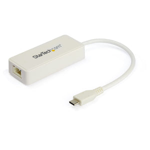 StarTech.com Adaptador de Red Ethernet USB-C con Puerto USB A - Adaptador de Red NIC Ethernet RJ45 USB Tipo C USB 3.0/USB 3.1 Blanco - Adaptador LAN Compatible con TB3 - Win/Mac/Chrome tarjetas de red Alámbrico USB Tipo C Ethernet 1