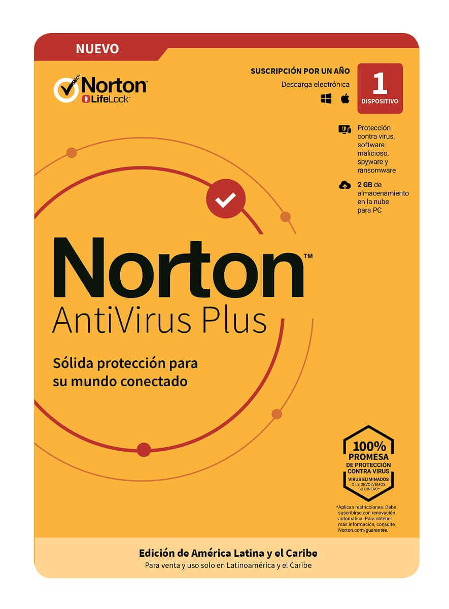Norton Norton AntiVirus Plus software de seguridad Seguridad de antivirus Completo Español 1 licencia(s)