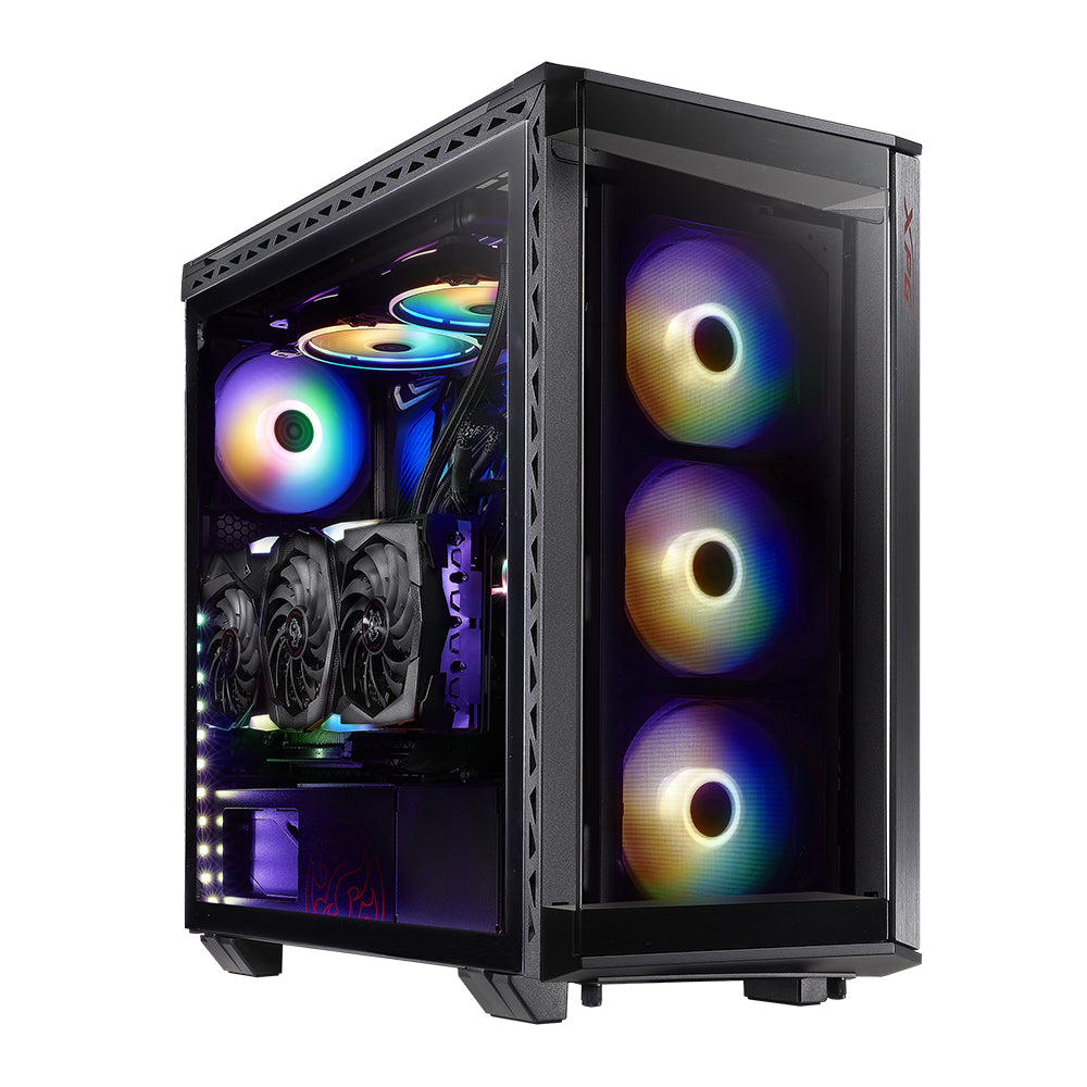 XPG BATTLECRUSIER carcasas ordenador Metal, Vidrio templado Midi Tower PC Negro