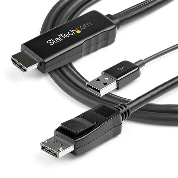 StarTech.com Cable de 3m HDMI a DisplayPort - 4K 30Hz Adaptadores de cable de vídeo 3 m HDMI tipo A (Estándar) 0 - 70 °C