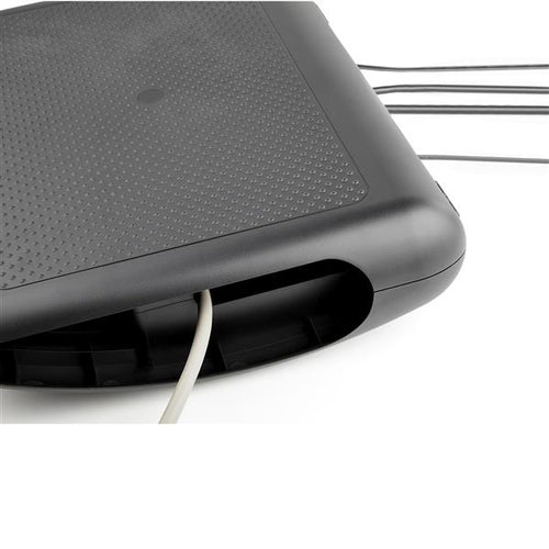 StarTech.com Reposapiés Ergonómico Basculante con Gestión de Cableado y Almacenamiento - Soporte de Piés para Debajo del