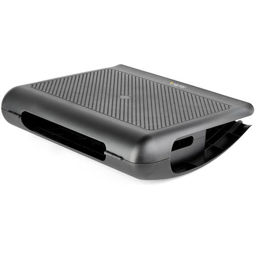 StarTech.com Reposapiés Ergonómico Basculante con Gestión de Cableado y Almacenamiento - Soporte de Piés para Debajo del
