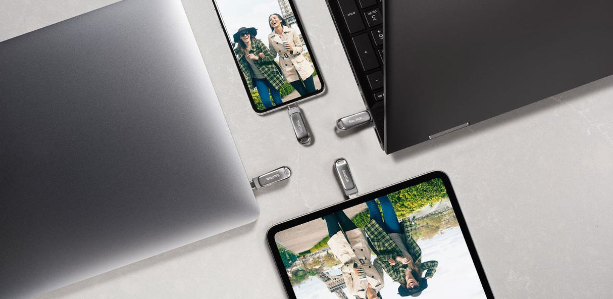SanDisk Ultra Dual Drive Luxe unidad flash USB 64 GB USB Type-A / USB Type-C 3.2 Gen 1 (3.1 Gen 1) Acero inoxidable